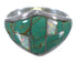 Turquoise And Opal Authentic Sterling Silver Ring Size 8-1/2 AX52304